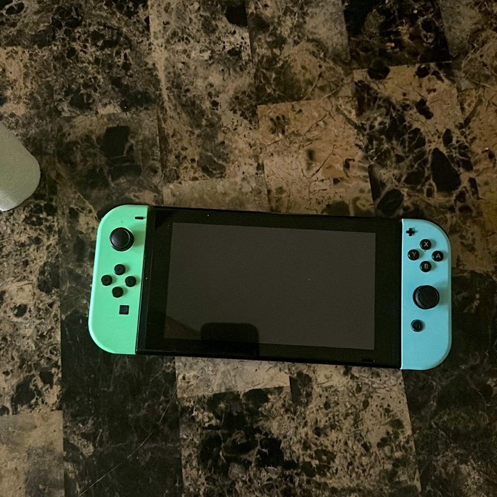 Nintendo switch, blue and green